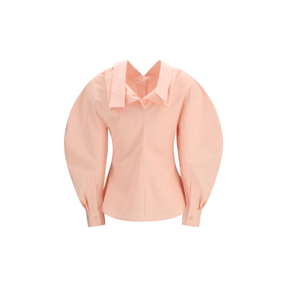 Givenchy Peach Pink Balloon-Sleeve Cotton Shirt
