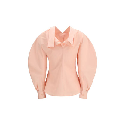 Givenchy Peach Pink Balloon-Sleeve Cotton Shirt