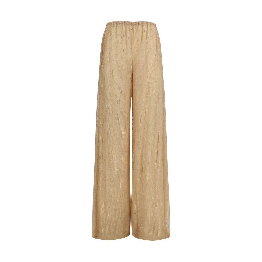 Ermanno Scervino Multicolor Polyester Casual Pants with Strass
