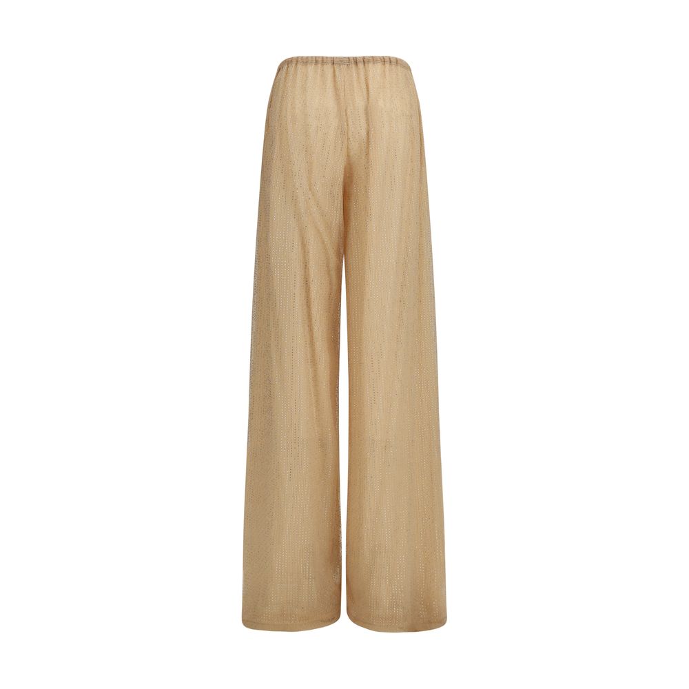 Ermanno Scervino Multicolor Polyester Casual Pants with Strass