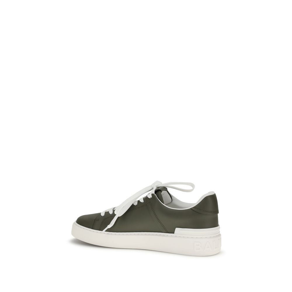 Balmain Bicolor Calf Leather B-Court Low Top Sneakers