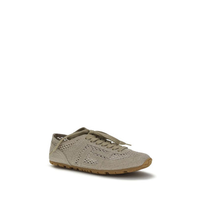 Balmain Beige Cotton Racer 45 Sneakers
