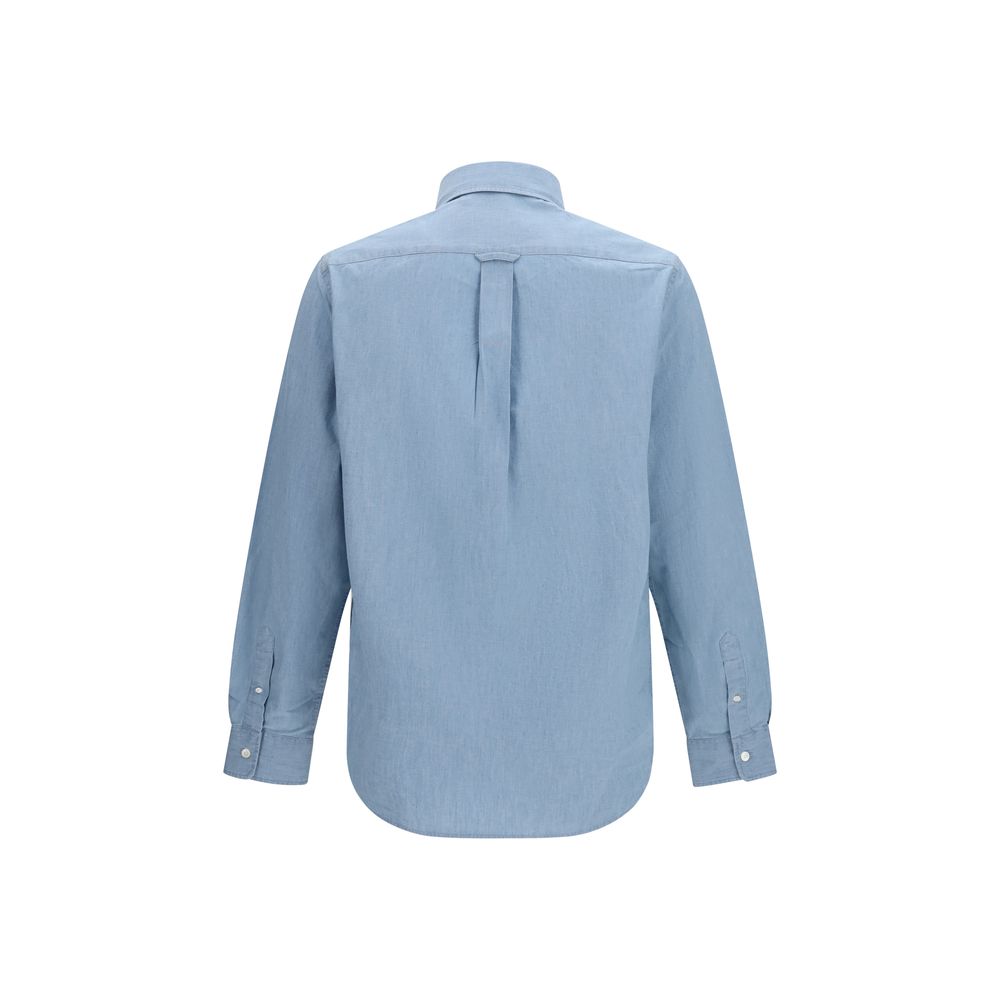 Maison Kitsuné Profile Fox Blue Cotton Shirt