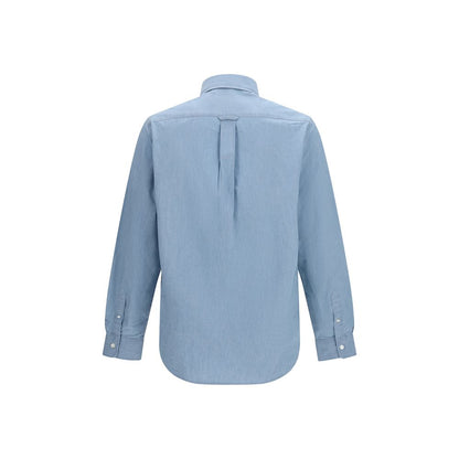 Maison Kitsuné Profile Fox Blue Cotton Shirt