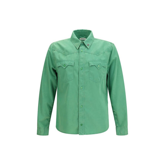 Versace Green Cotton Longsleeve Shirt