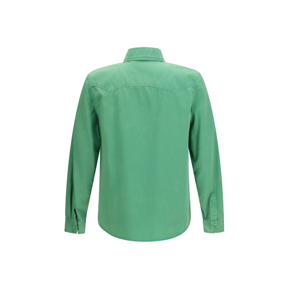 Versace Green Cotton Longsleeve Shirt
