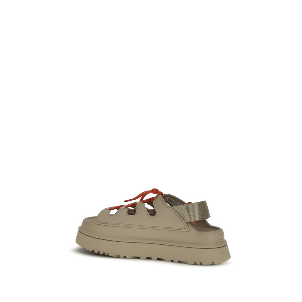 UGG Golden Glow Toggle Sandals - Beige Polyurethane Platform