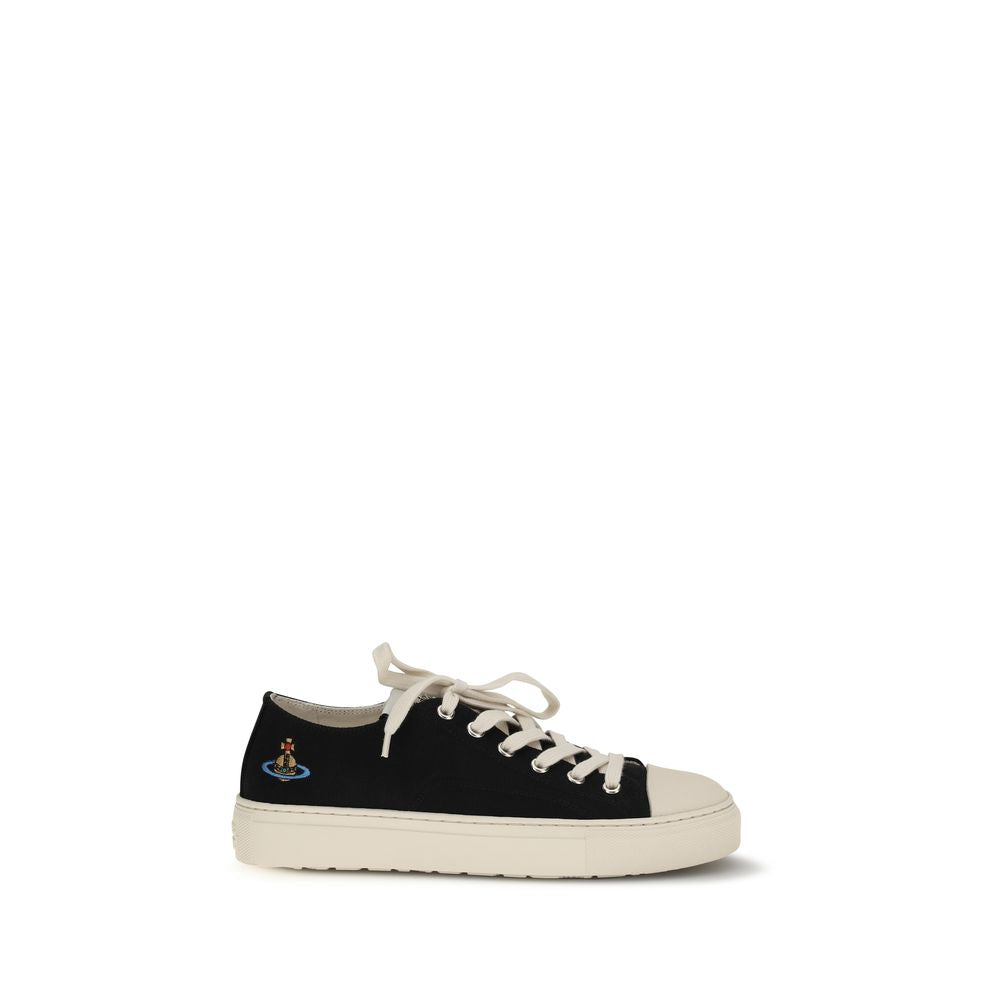 Vivienne Westwood Black Low Top Plimsoll Orb Sneakers