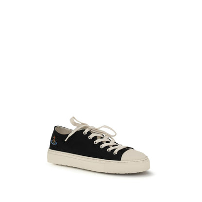 Vivienne Westwood Black Low Top Plimsoll Orb Sneakers