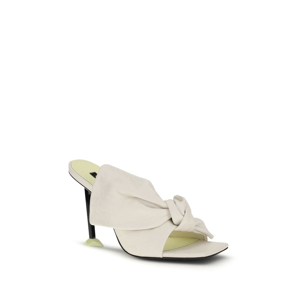 Givenchy White Lamb Leather Boudoir Heeled Mules