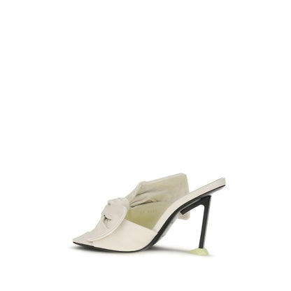 Givenchy White Lamb Leather Boudoir Heeled Mules