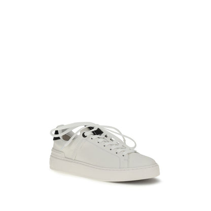 Balmain Black Calf Leather B-Court Low Top Sneakers