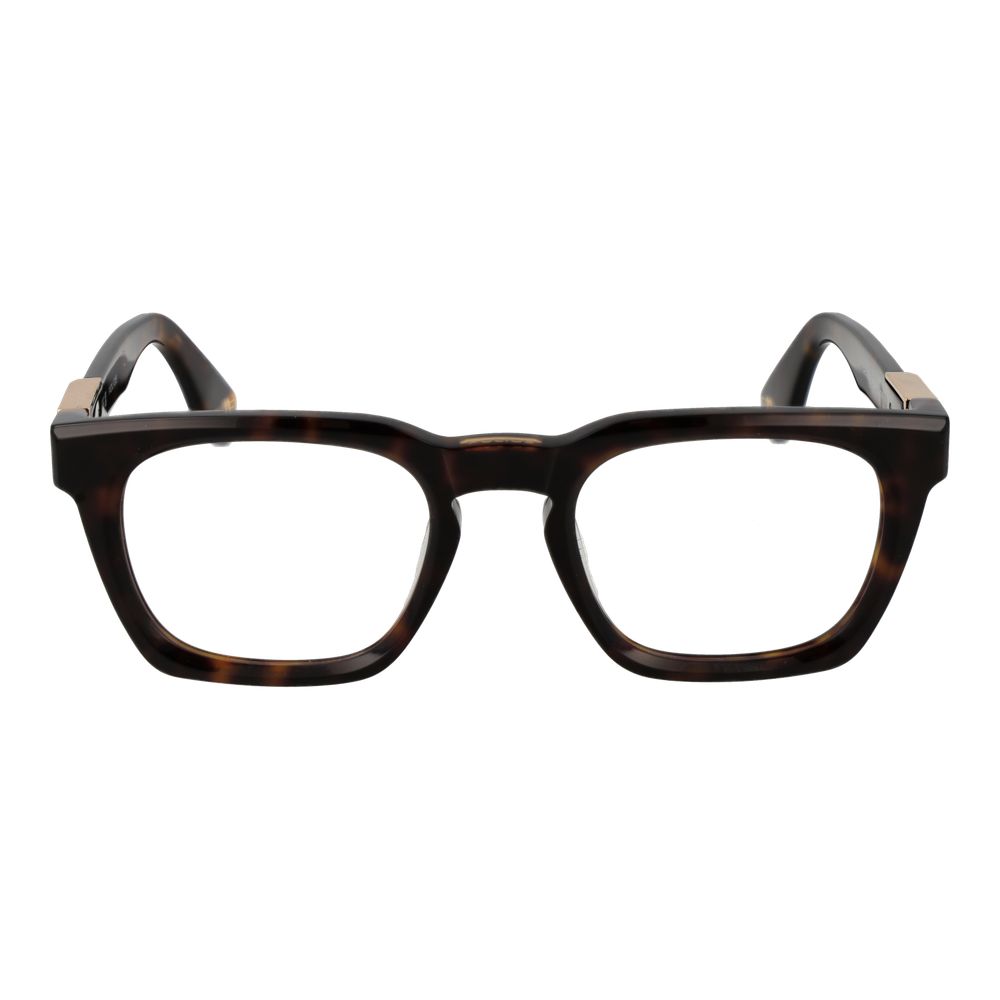 Police Brown Men’s Optical Glasses – Square Demo Lens Frames