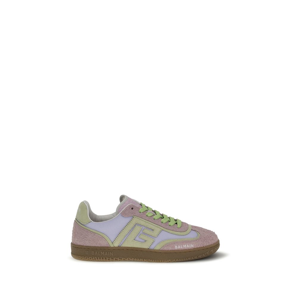 Balmain Multicolor Calf Leather Swan Athletic Sneakers
