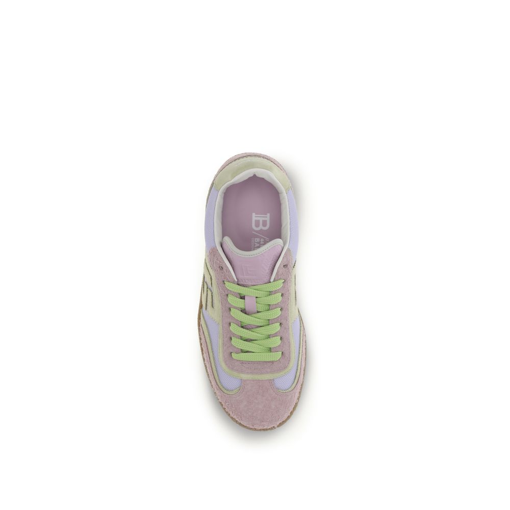 Balmain Multicolor Calf Leather Swan Athletic Sneakers