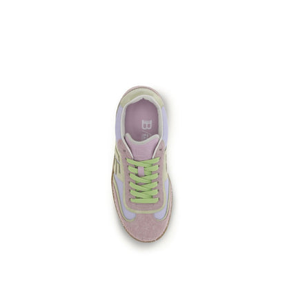 Balmain Multicolor Calf Leather Swan Athletic Sneakers