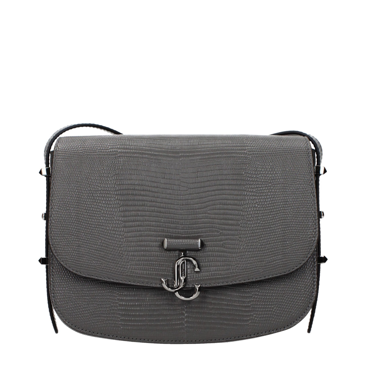 Jimmy Choo Gray Leather Crossbody Bag