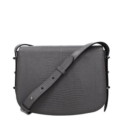 Jimmy Choo Gray Leather Crossbody Bag