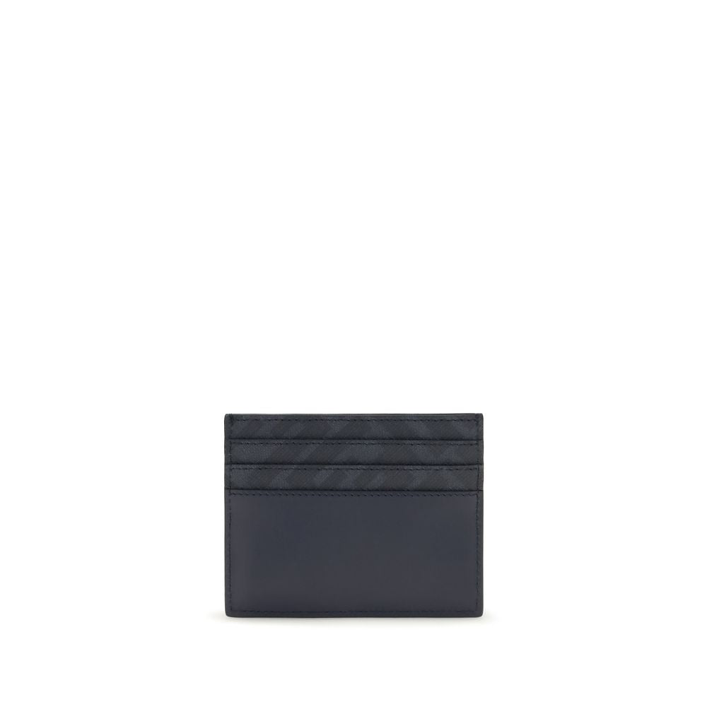 Fendi Blue Leather FF Squared Card Holder