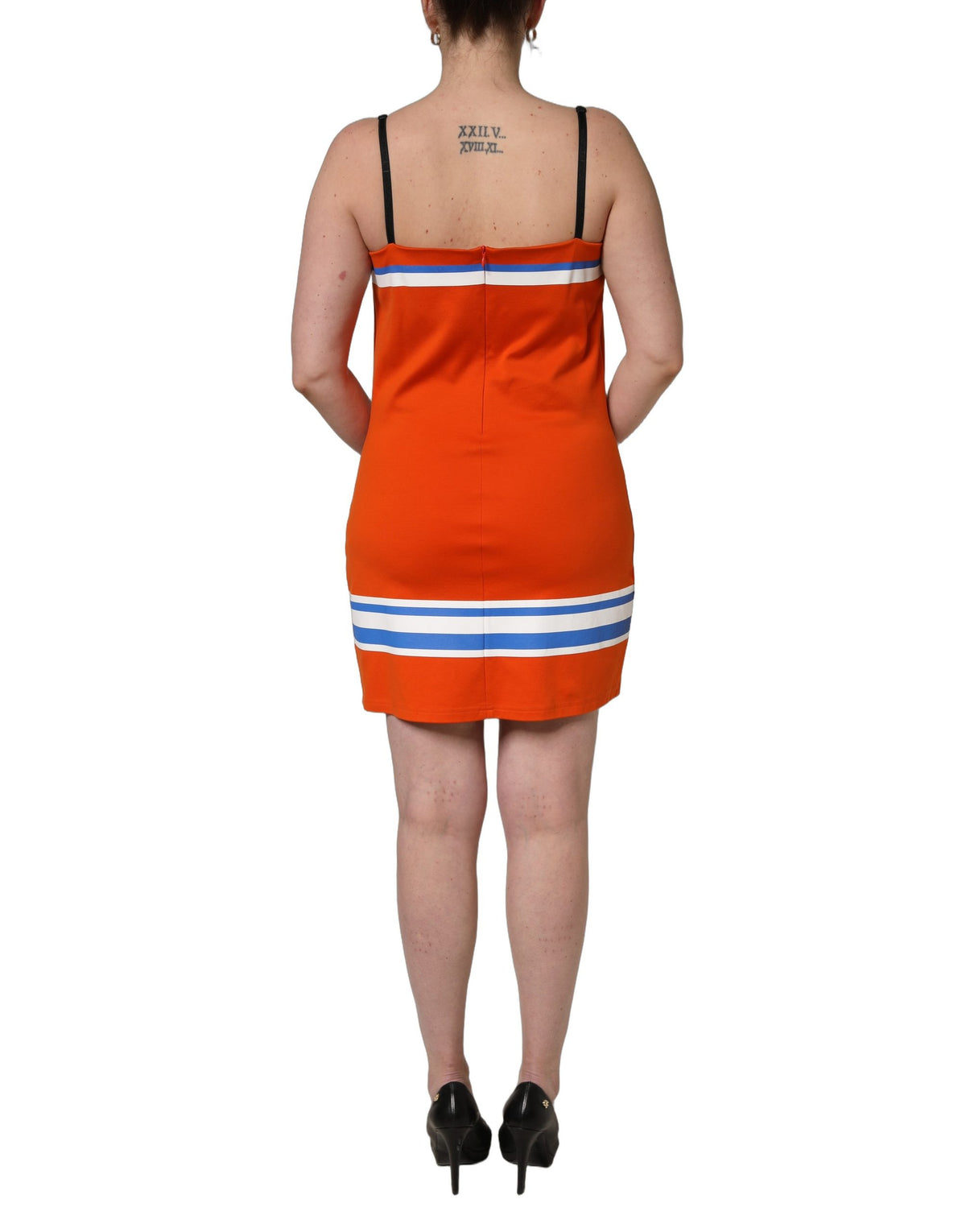 Dolce & Gabbana Superbowl Football Inspired Mini Dress in Orange