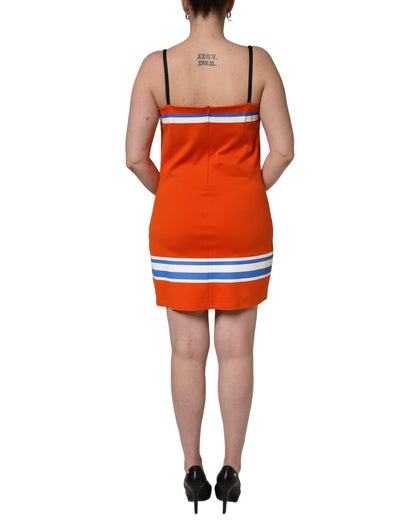 Dolce & Gabbana Superbowl Football Inspired Mini Dress in Orange