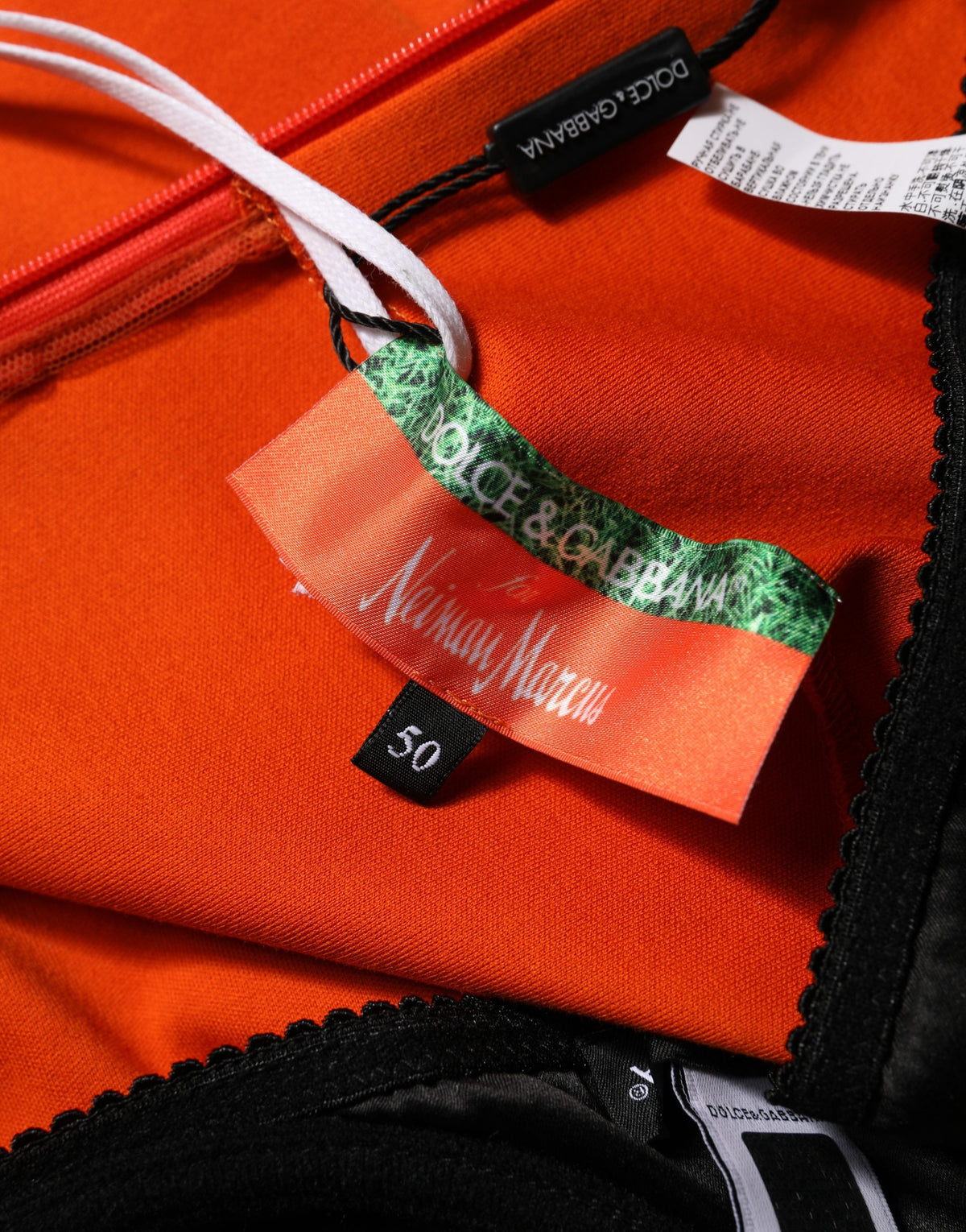 Dolce & Gabbana Superbowl Football Inspired Mini Dress in Orange