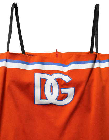 Dolce & Gabbana Superbowl Football Inspired Mini Dress in Orange