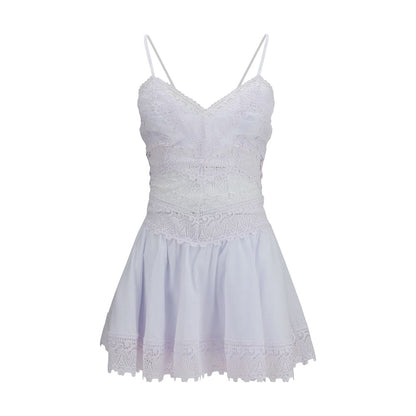 Charo Ruiz White Cotton Aveline Mini Dress