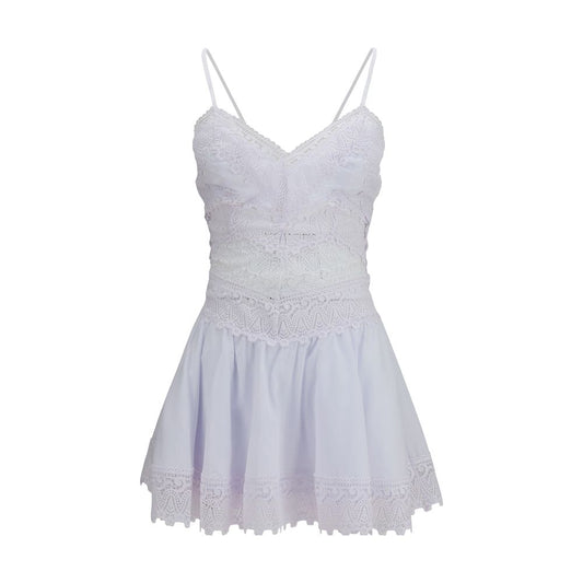 Charo Ruiz White Cotton Aveline Mini Dress