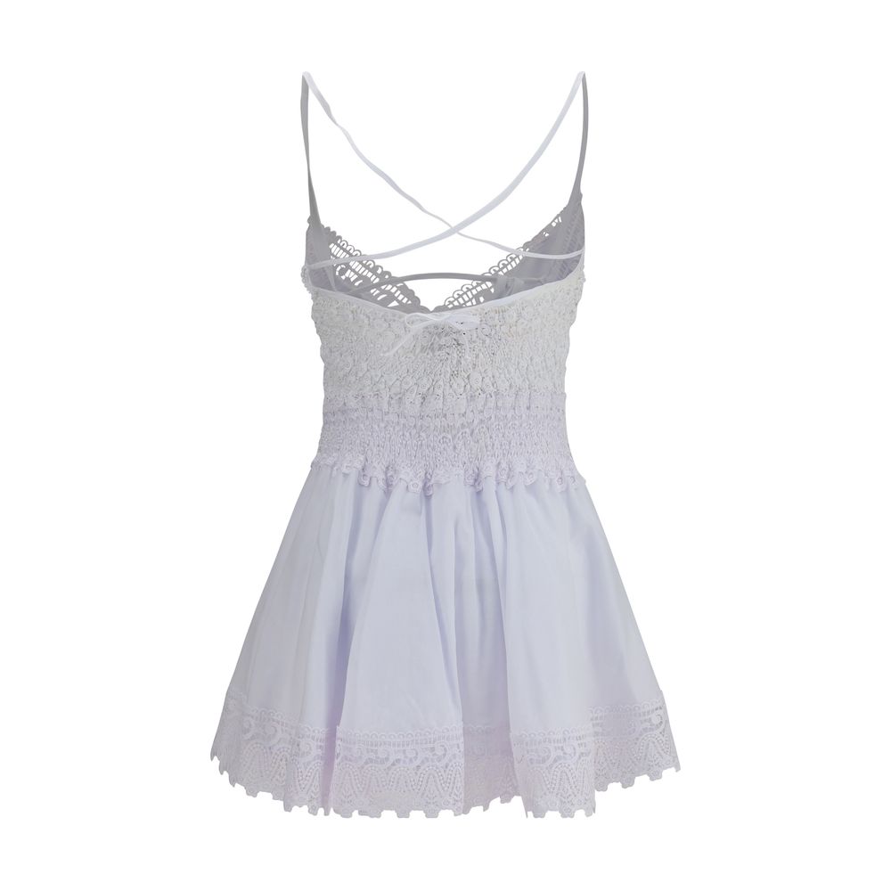 Charo Ruiz White Cotton Aveline Mini Dress