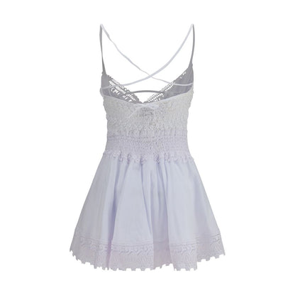 Charo Ruiz White Cotton Aveline Mini Dress