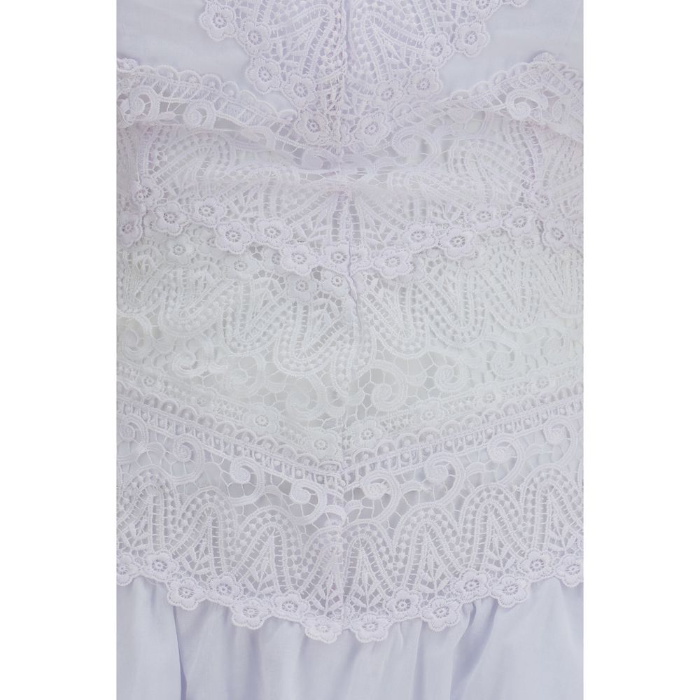 Charo Ruiz White Cotton Aveline Mini Dress