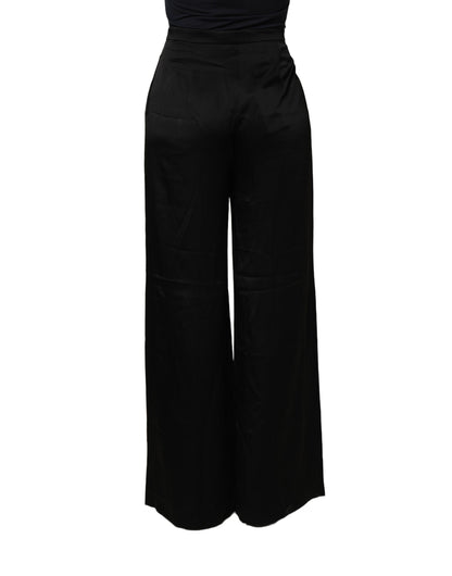 Alberta Ferretti Black HighWaist WideLeg Women Trouser Pants