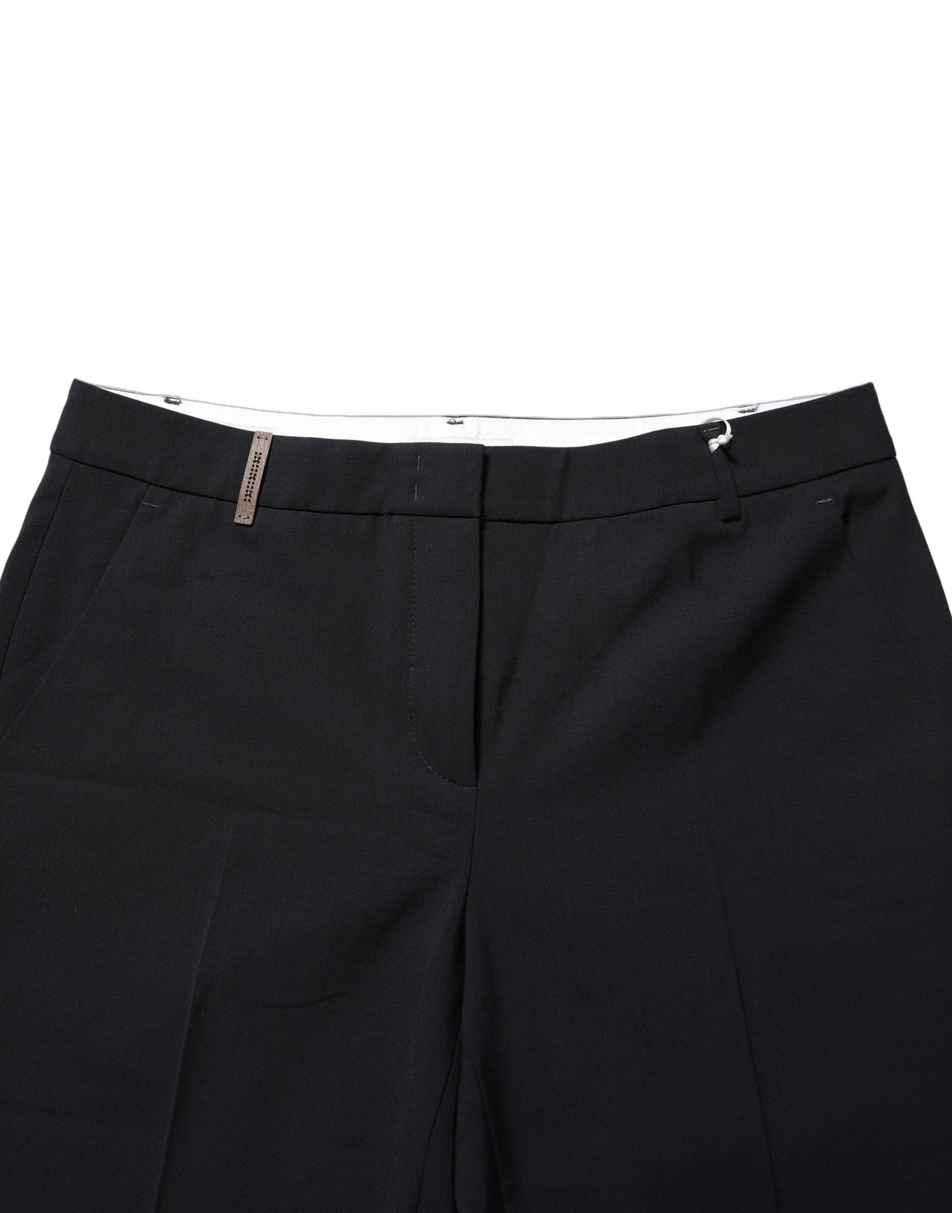 Peserico Black Skinny Mid Waist Chino Trouser Pants for Women