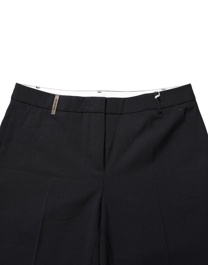 Peserico Black Skinny Mid Waist Chino Trouser Pants for Women