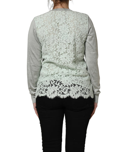 Dolce & Gabbana Green Button-Down Long Sleeve Cardigan Sweater