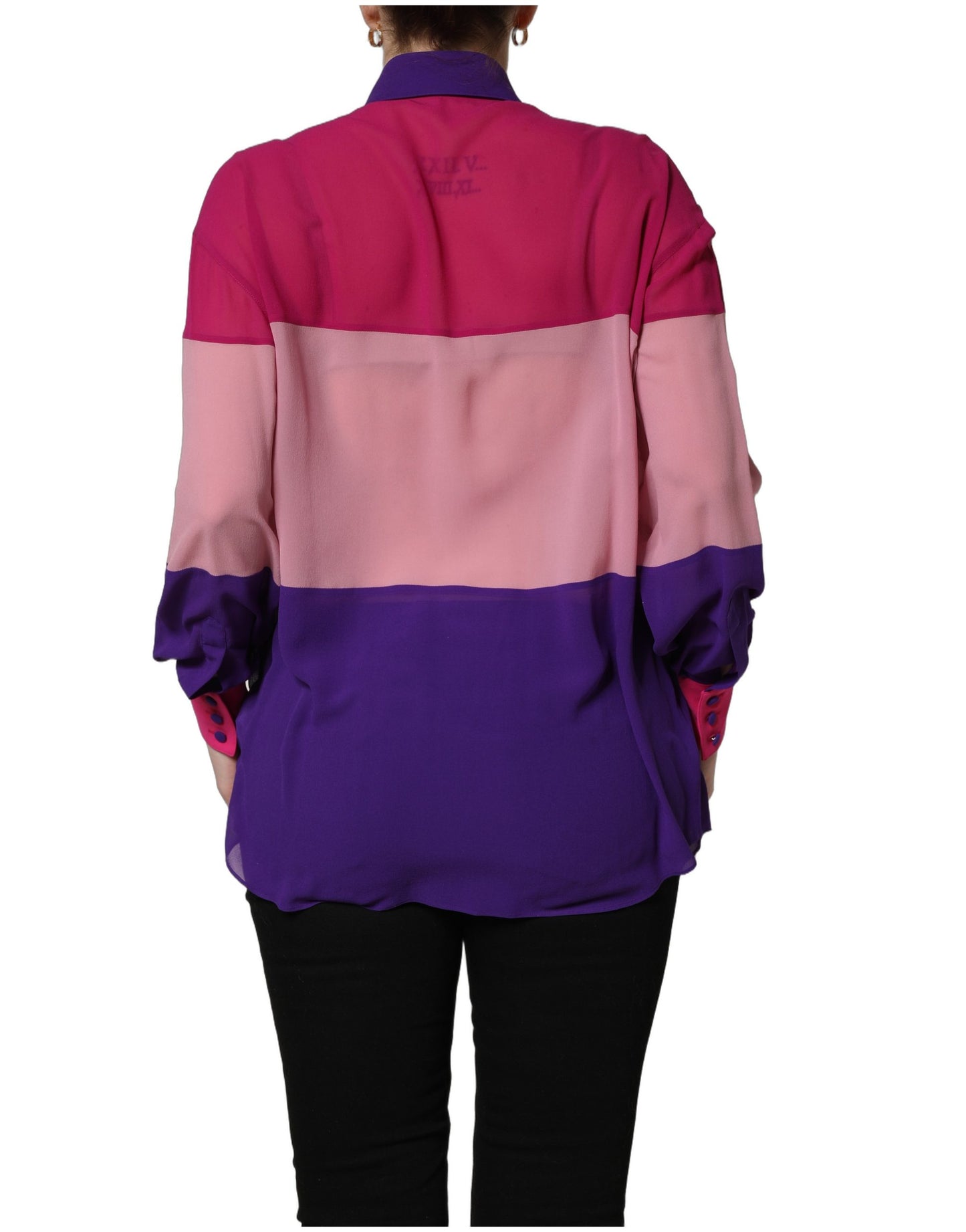 Dolce & Gabbana Multicolor Silk Patchwork Blouse Top
