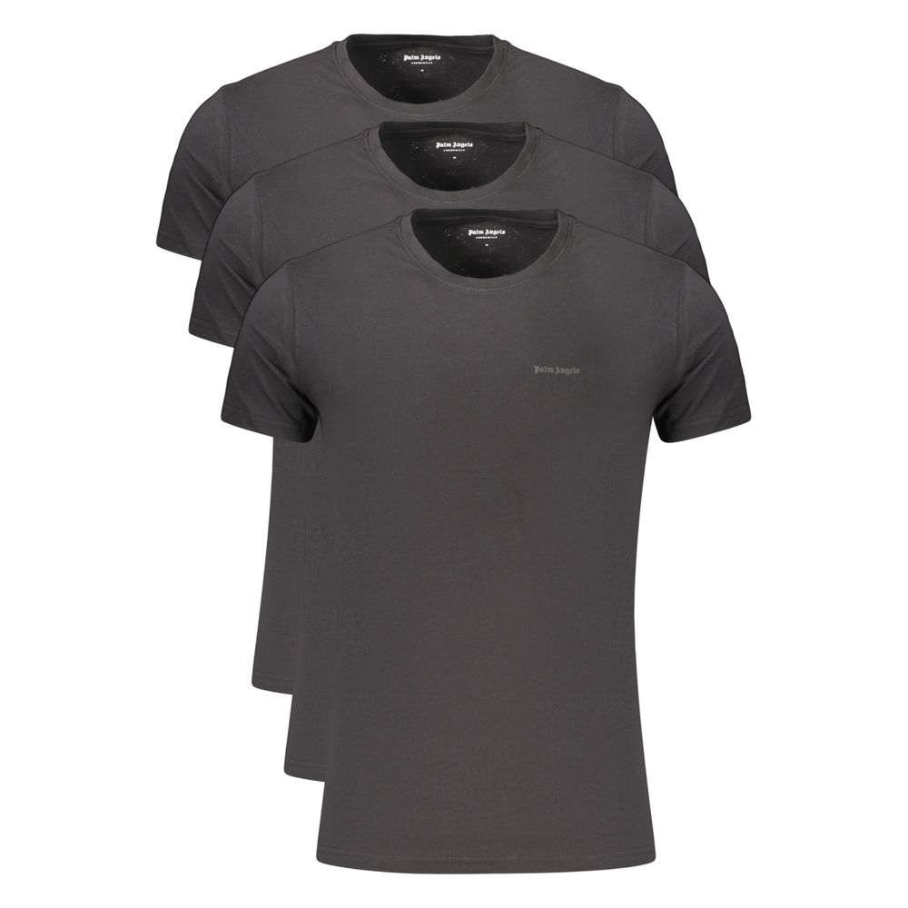 Palm Angels Black Cotton Men's 3 Pack T-Shirts Underwear