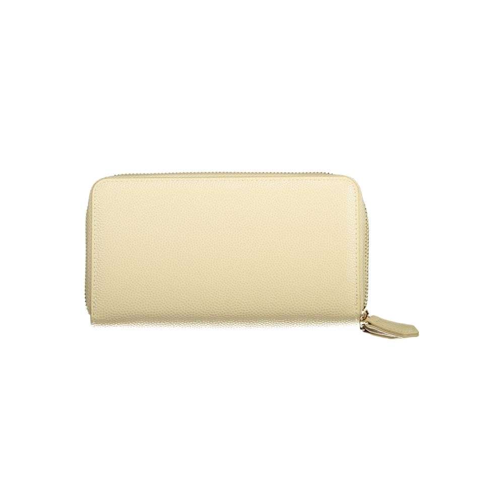 Mario Valentino Beige Faux Leather Wallet