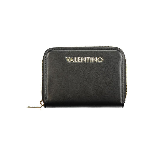 Mario Valentino Black Faux Leather Women's Wallet