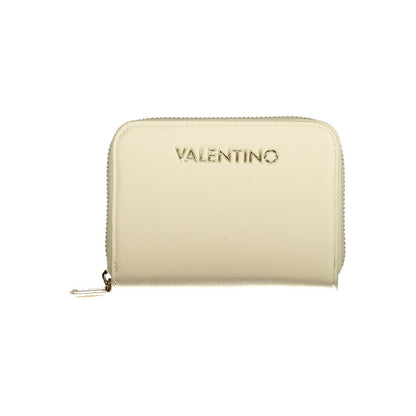 Mario Valentino Beige Faux Leather Wallet