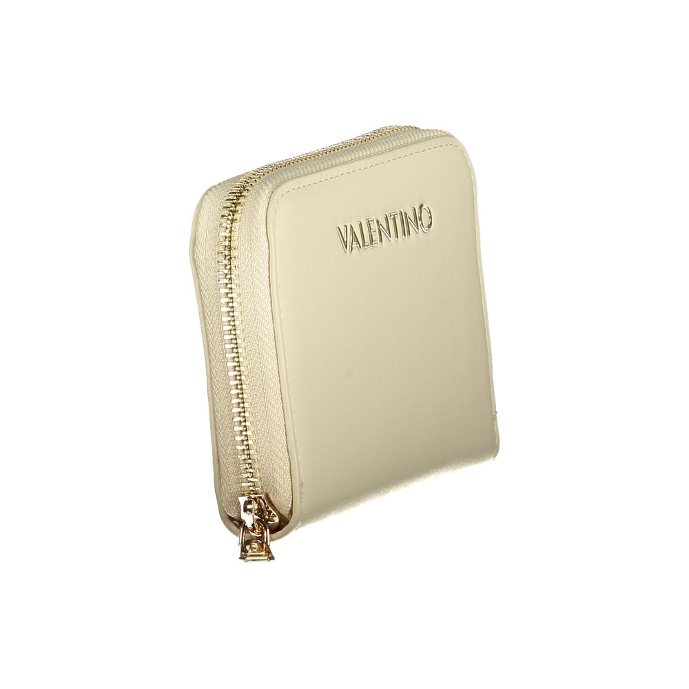 Mario Valentino Beige Faux Leather Wallet