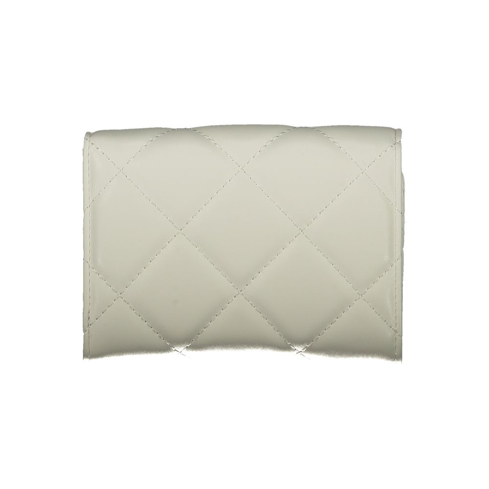 Mario Valentino White Faux Leather Women's Wallet