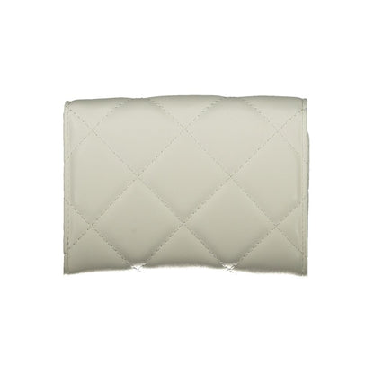 Mario Valentino White Faux Leather Women's Wallet