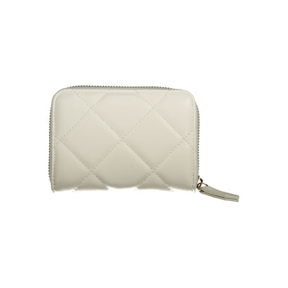 Mario Valentino White Faux Leather Women's Wallet