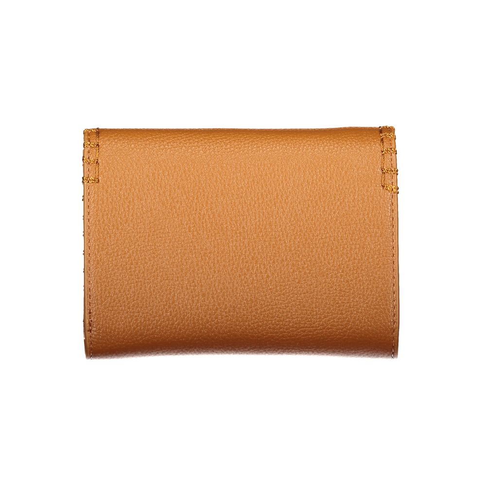 Mario Valentino Brown Faux Leather Women's Wallet