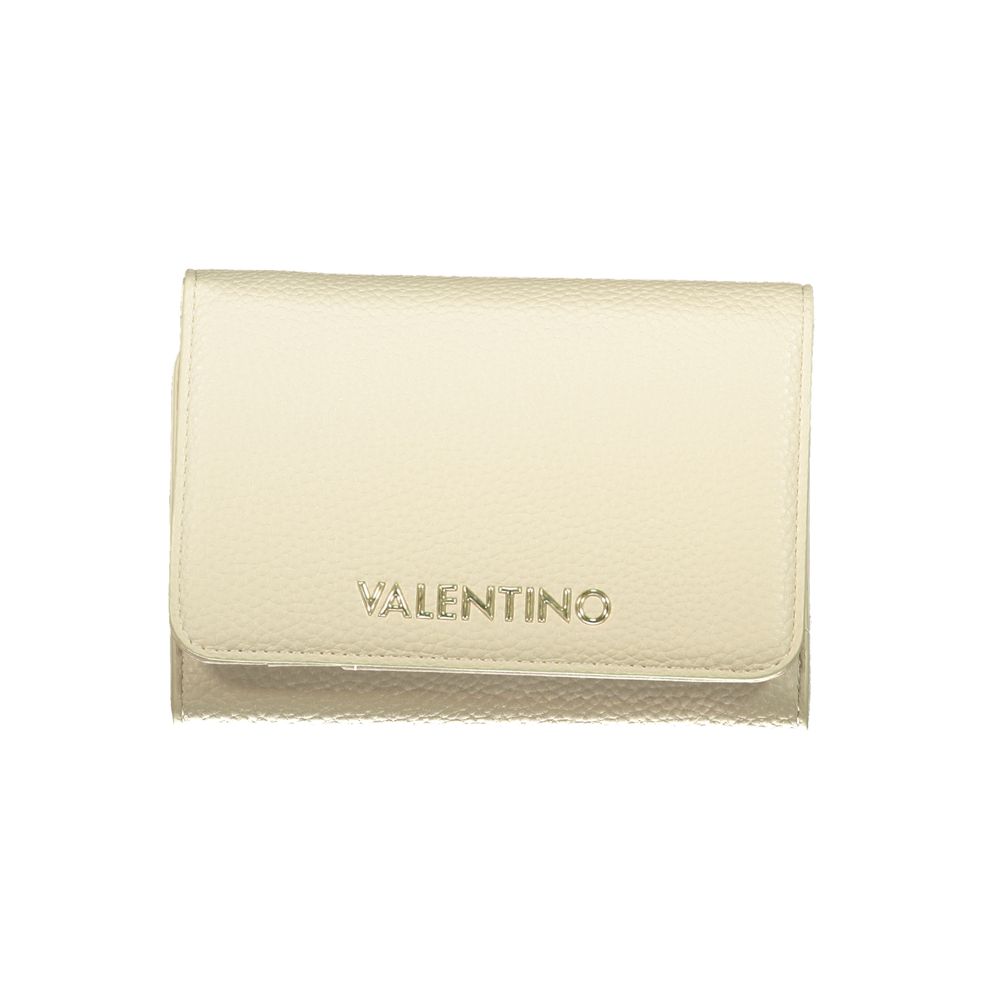 Mario Valentino Beige Faux Leather Wallet