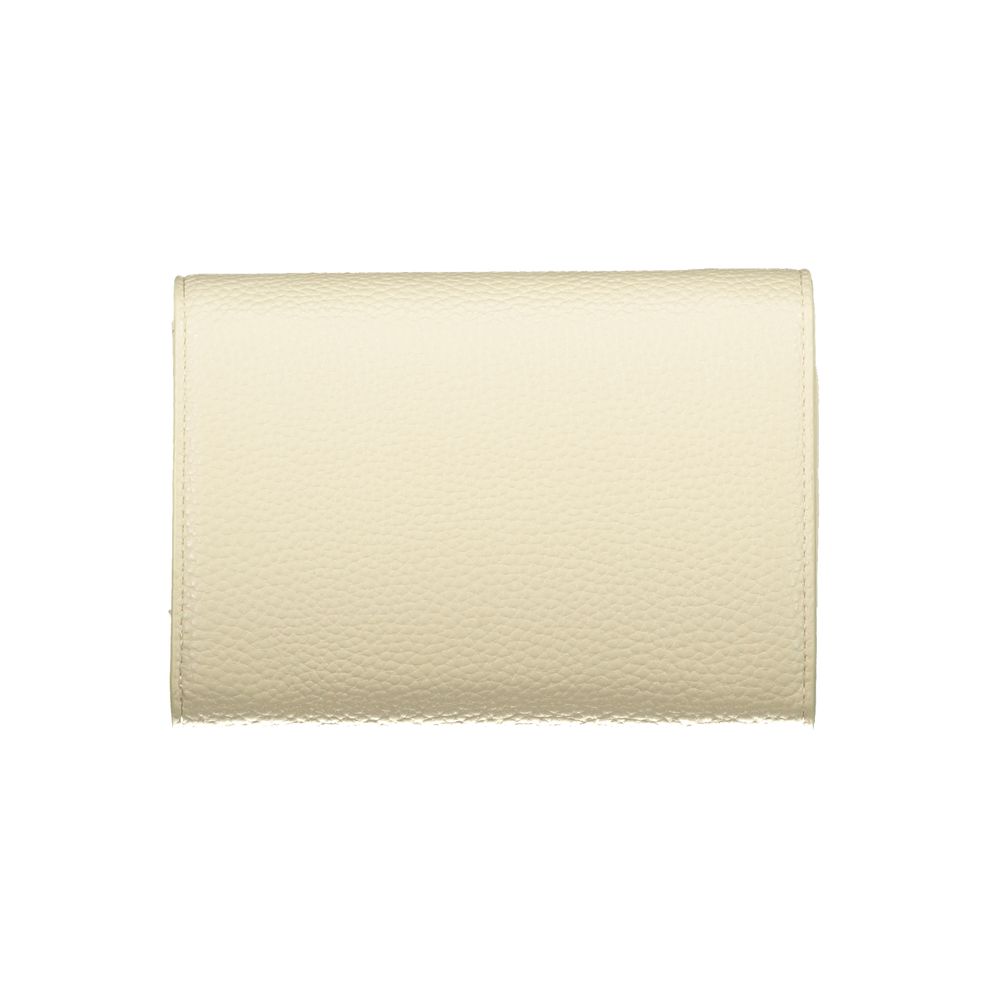 Mario Valentino Beige Faux Leather Wallet