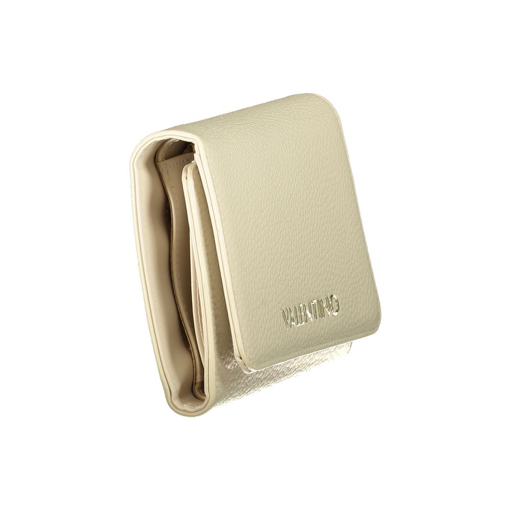 Mario Valentino Beige Faux Leather Wallet