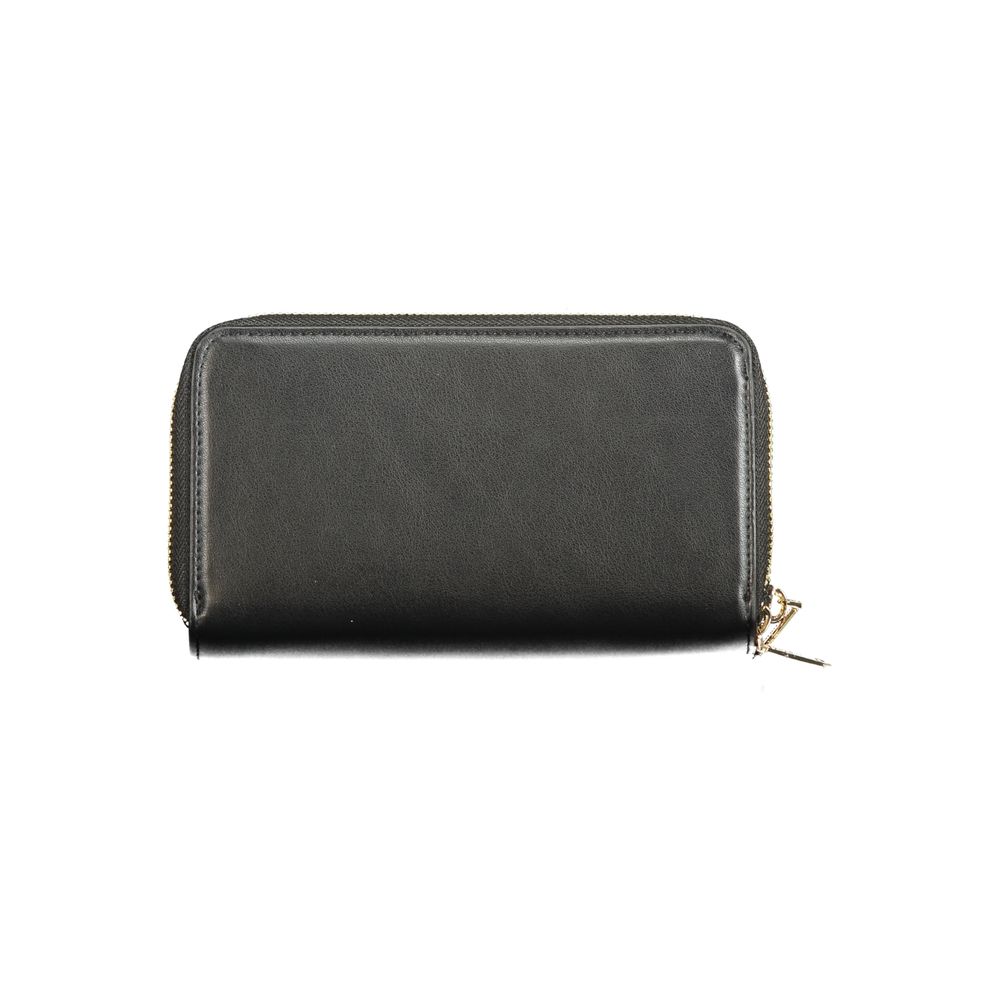 Mario Valentino Black Faux Leather Women's Wallet